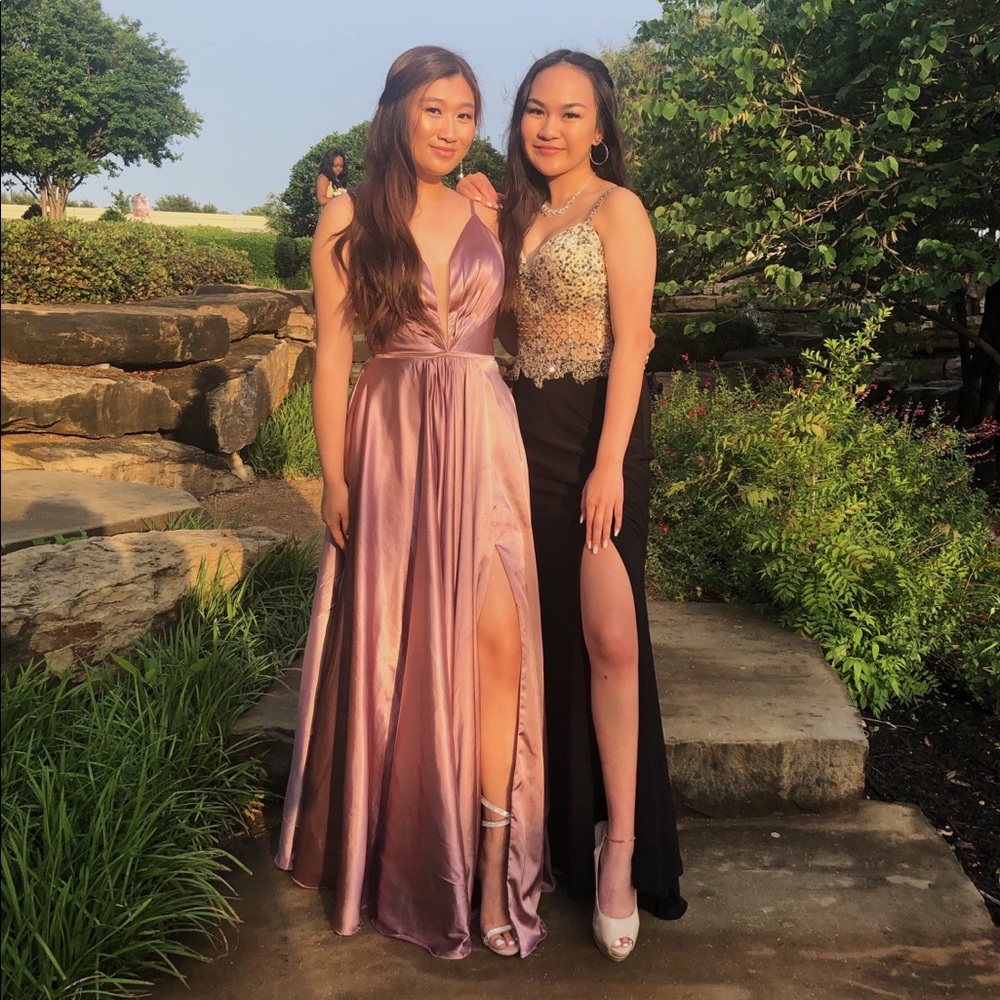 Mauve Silk Prom Dress